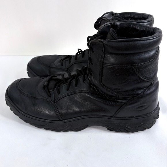 Oakley Tactical Boots Black Leather Vibram Sole Mid Top Mens 14 Duty Work Boots main image 9